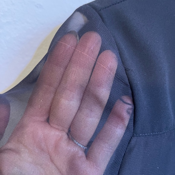 Harlow and Graham pleated sheer button up shirt - Picture 17 of 17